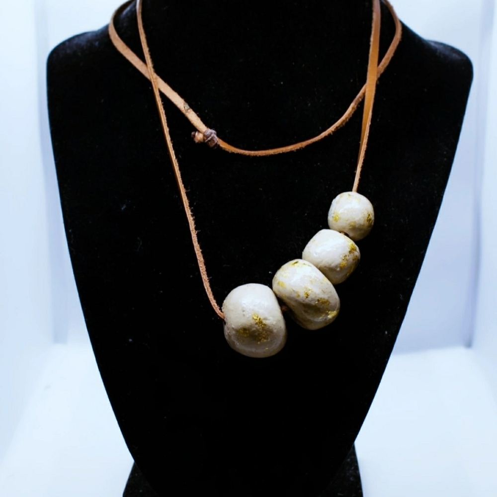 The Sea Stones Leather Necklace